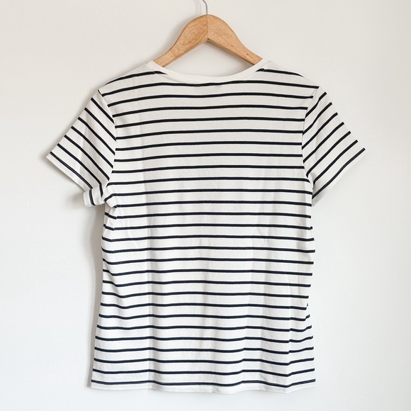 RW&Co navy and white stripes short sleeves top - Picture 3 of 5